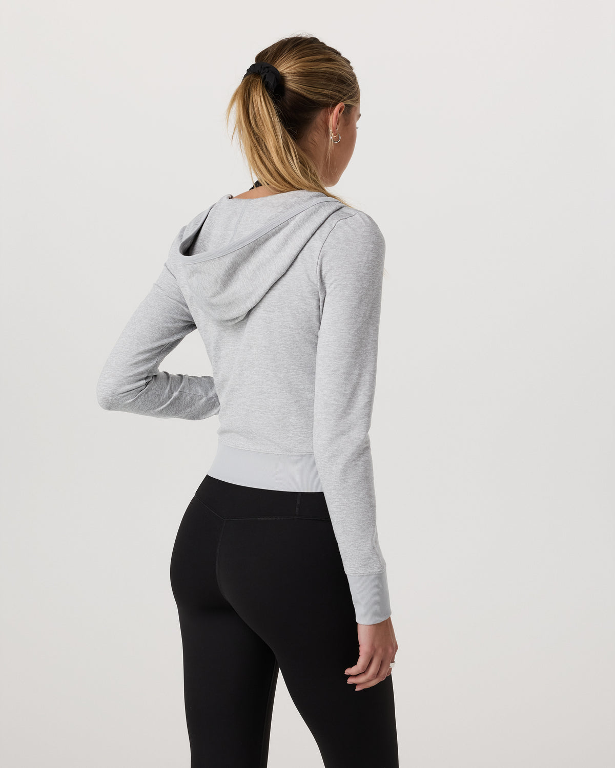 Women|New Vuori Halo Mini Full Zip Hoodie Pale Grey Heather