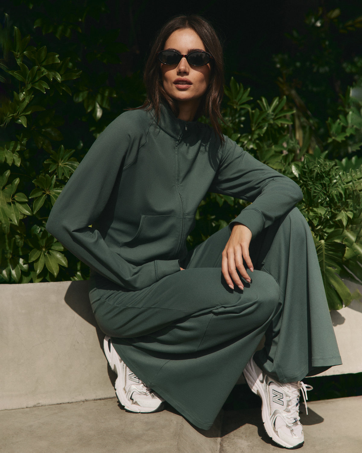 Women|New Vuori Halo Mini Track Jacket Women's Agate Green Cropped Zip-Up