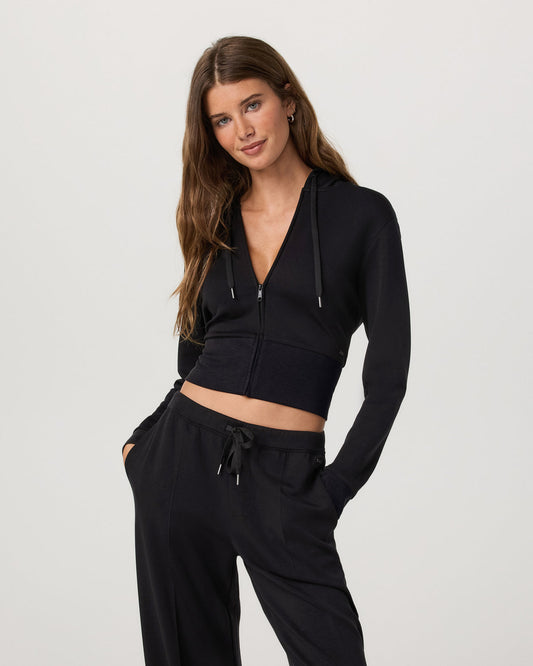 Women Vuori Compose Full Zip Hoodie Women's Black Zip-Up Jacket