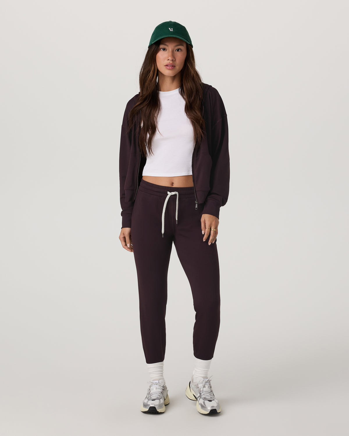 Women Vuori Halo Full Zip Hoodie Women's Raisin Hoodie