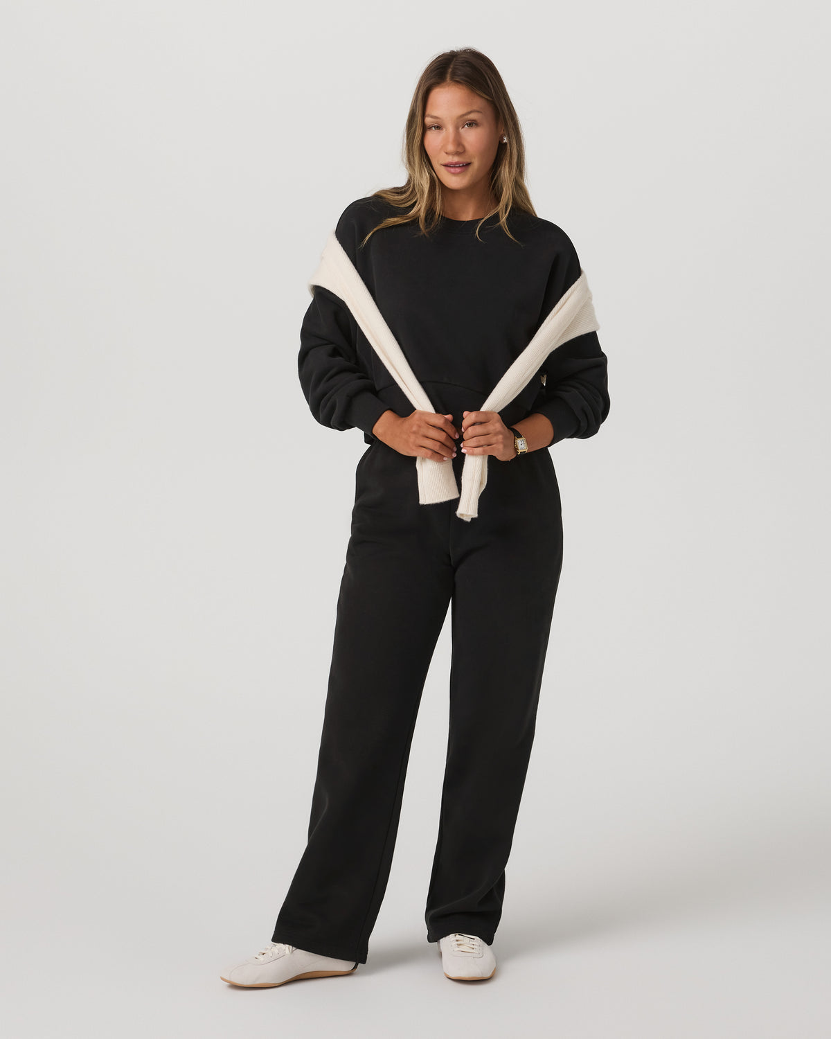 Women Vuori Restore Mini Crew Women's Washed Black Crewneck