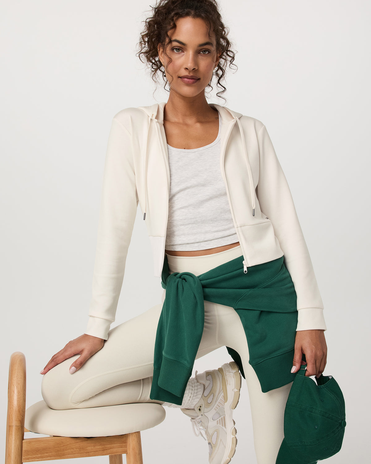 Women Vuori Compose Full Zip Hoodie Women's Marshmallow Jacket
