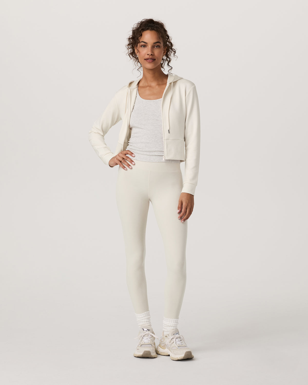 Women Vuori Compose Full Zip Hoodie Women's Marshmallow Jacket