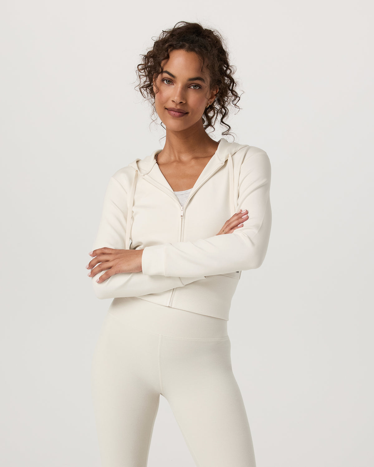 Women Vuori Compose Full Zip Hoodie Women's Marshmallow Jacket