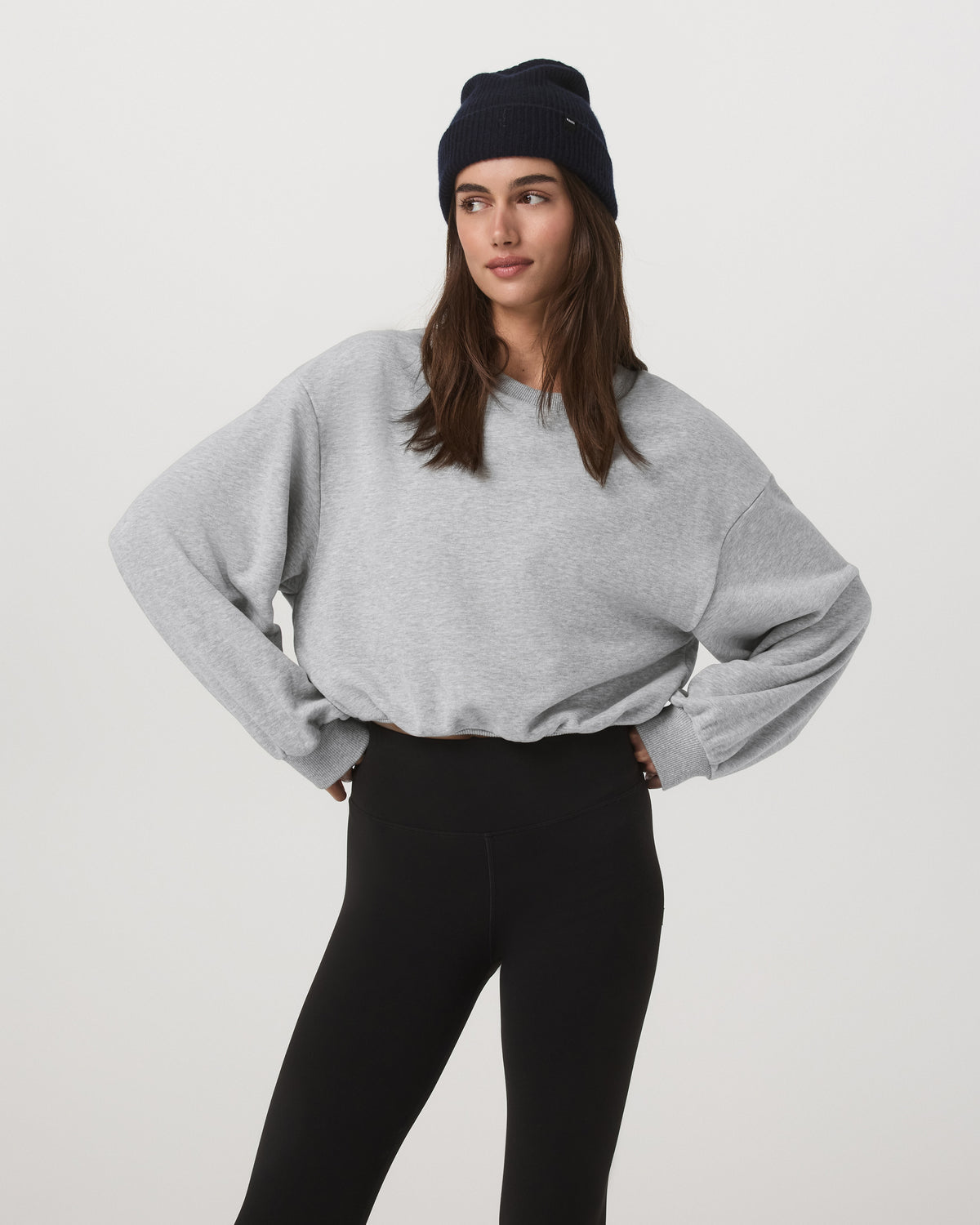 Women Vuori Sedona Bubble Crew Women's Light Heather Grey Crewneck