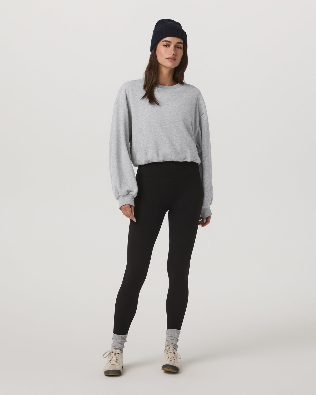 Women Vuori Sedona Bubble Crew Women's Light Heather Grey Crewneck
