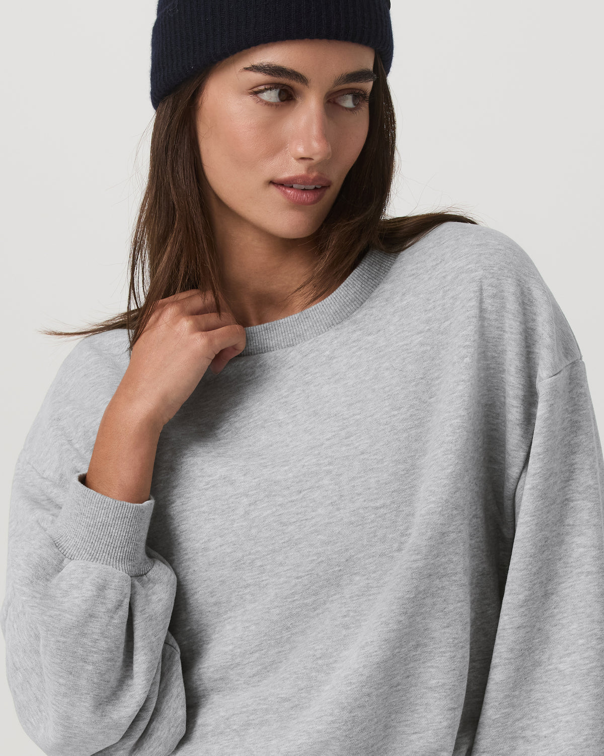Women Vuori Sedona Bubble Crew Women's Light Heather Grey Crewneck