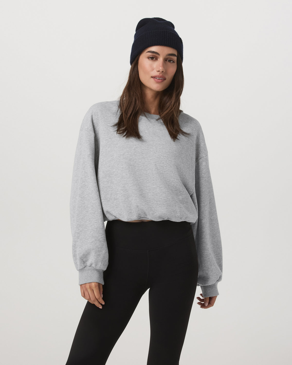 Women Vuori Sedona Bubble Crew Women's Light Heather Grey Crewneck