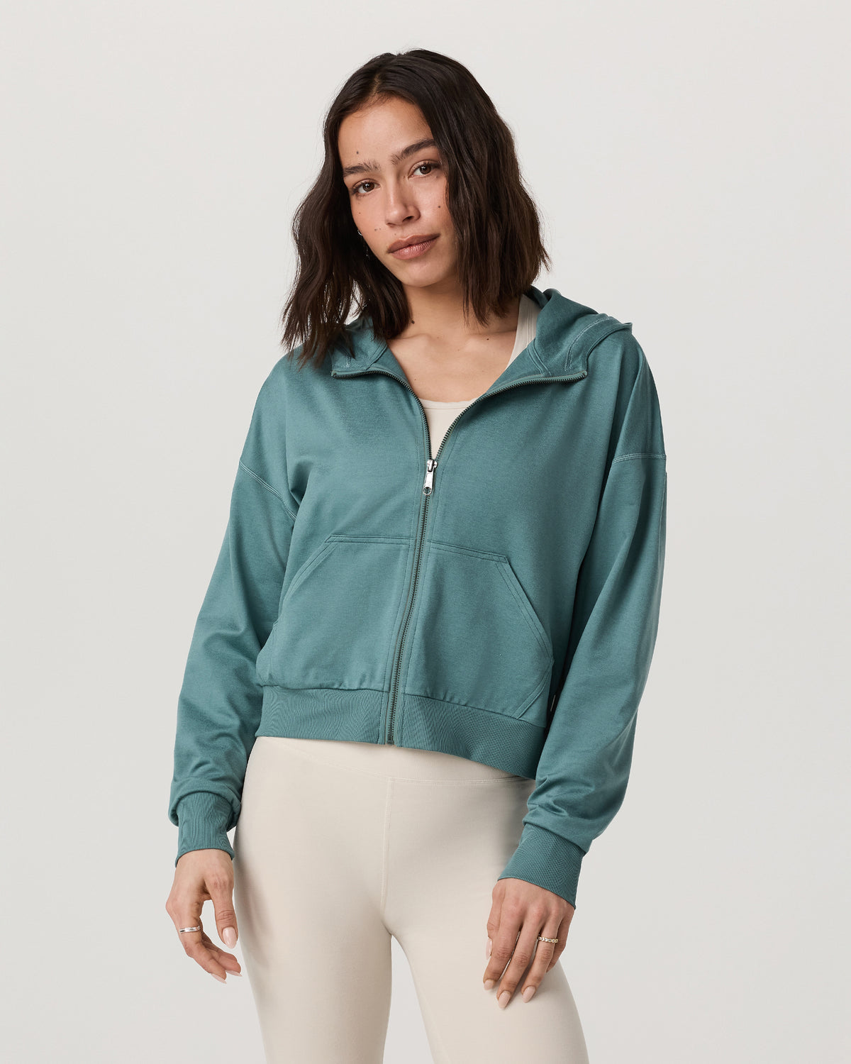 Women Vuori Halo Full Zip Hoodie Women's Bluegrass Heather Hoodie