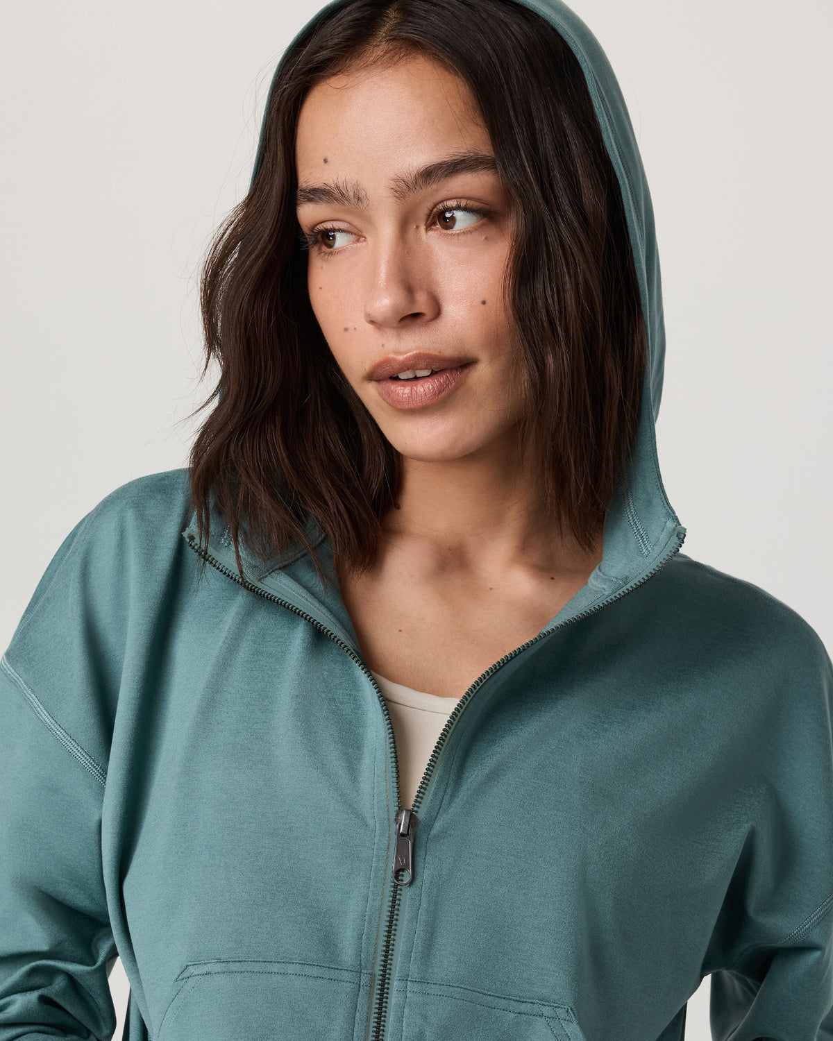 Women Vuori Halo Full Zip Hoodie Women's Bluegrass Heather Hoodie