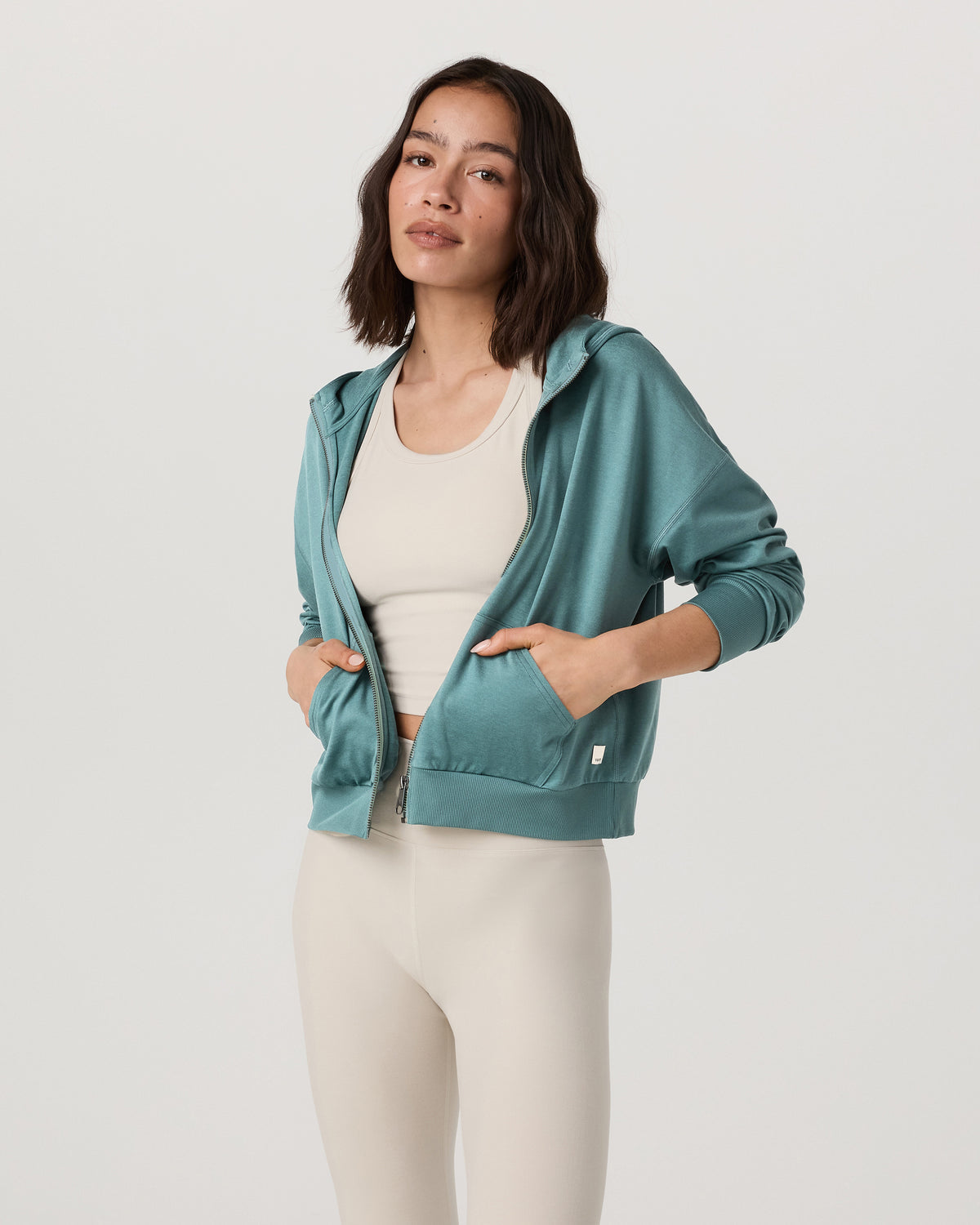 Women Vuori Halo Full Zip Hoodie Women's Bluegrass Heather Hoodie