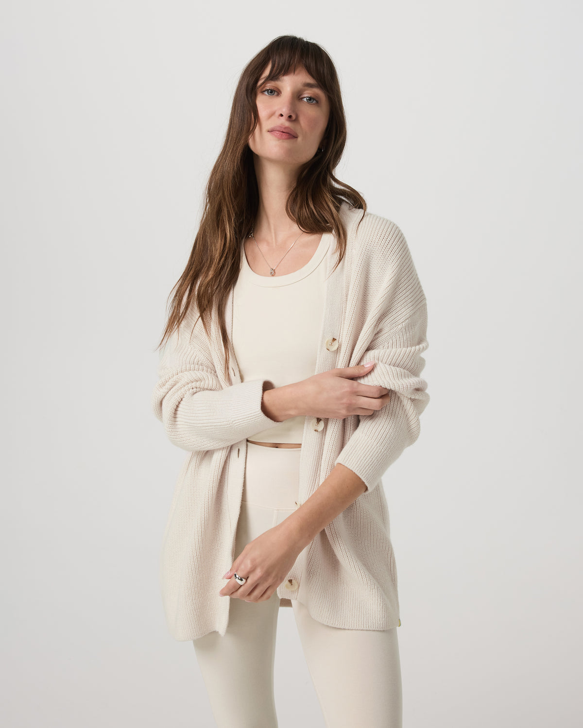 Women Vuori Alps Boyfriend Cardigan Women's Marshmallow Sweater