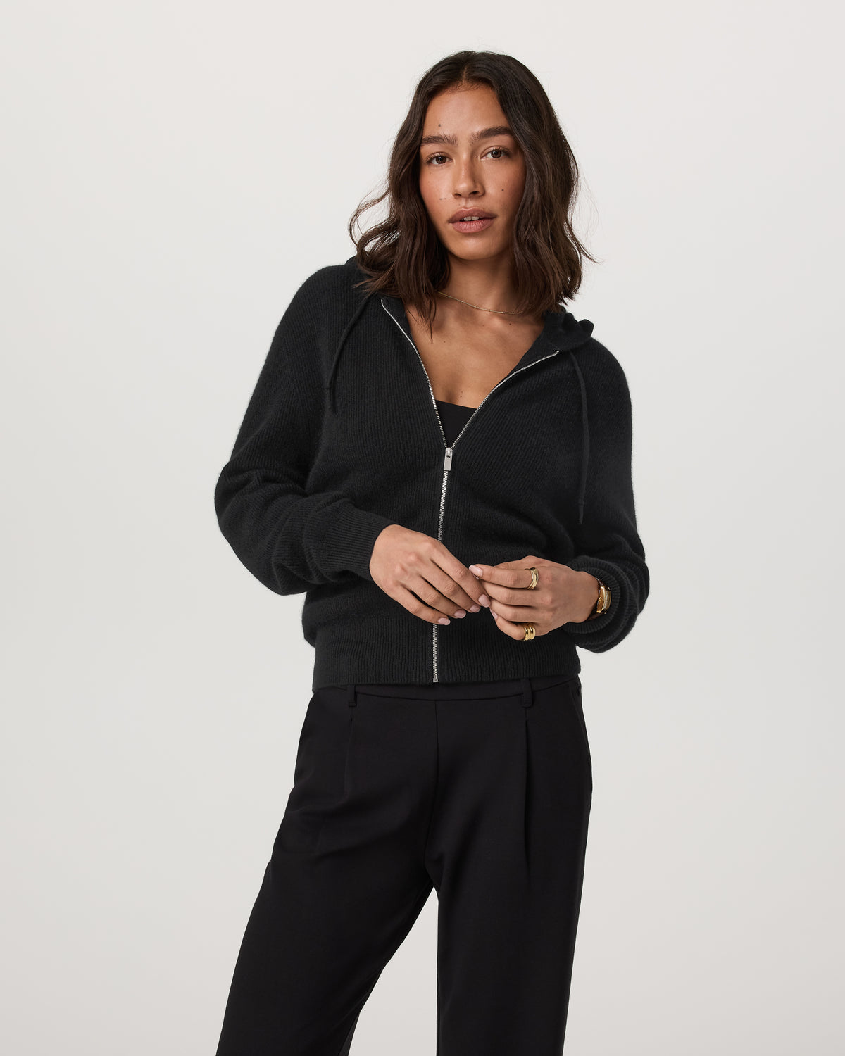 Women Vuori Émilie Cashmere Hoodie Women's Black Zip