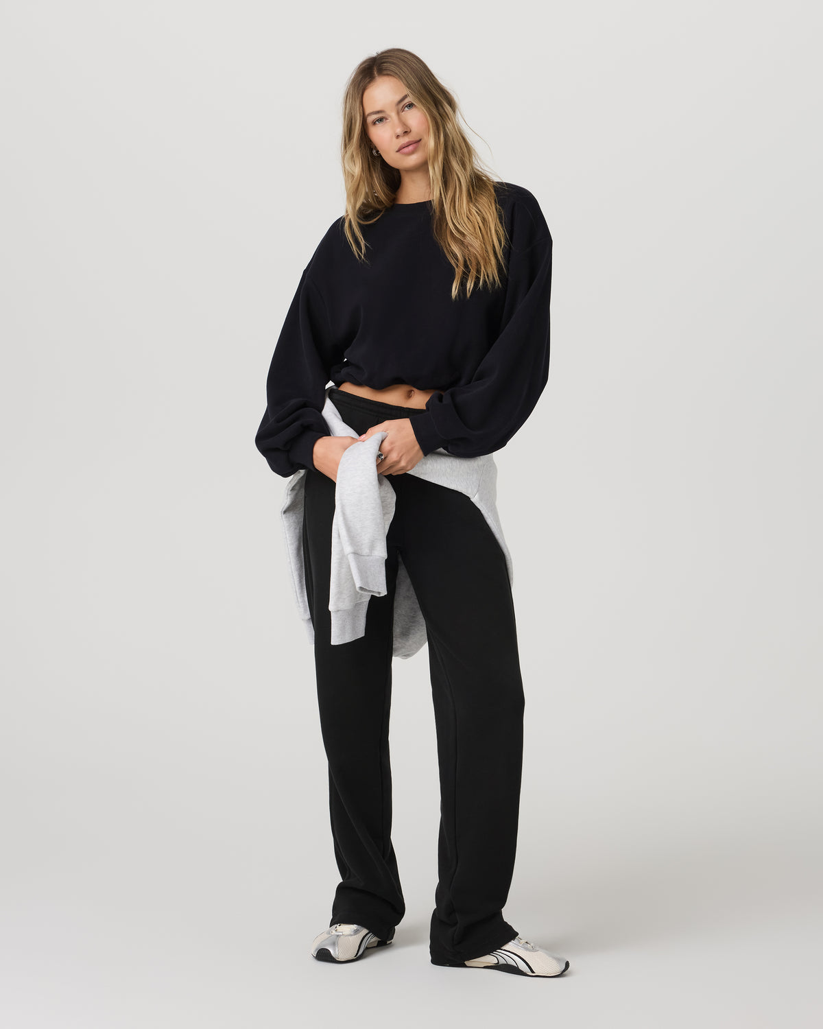Women Vuori Sedona Bubble Crew Women's Black Pullover Crewneck