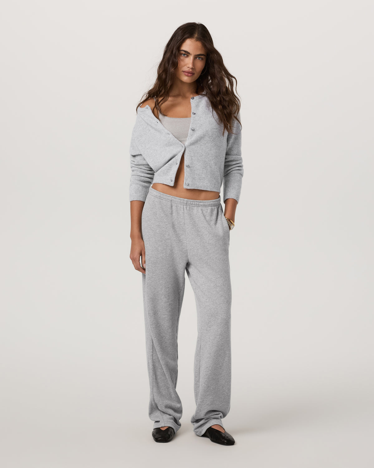 Women Vuori Émilie Cashmere Cardi Women's Pale Grey Heather