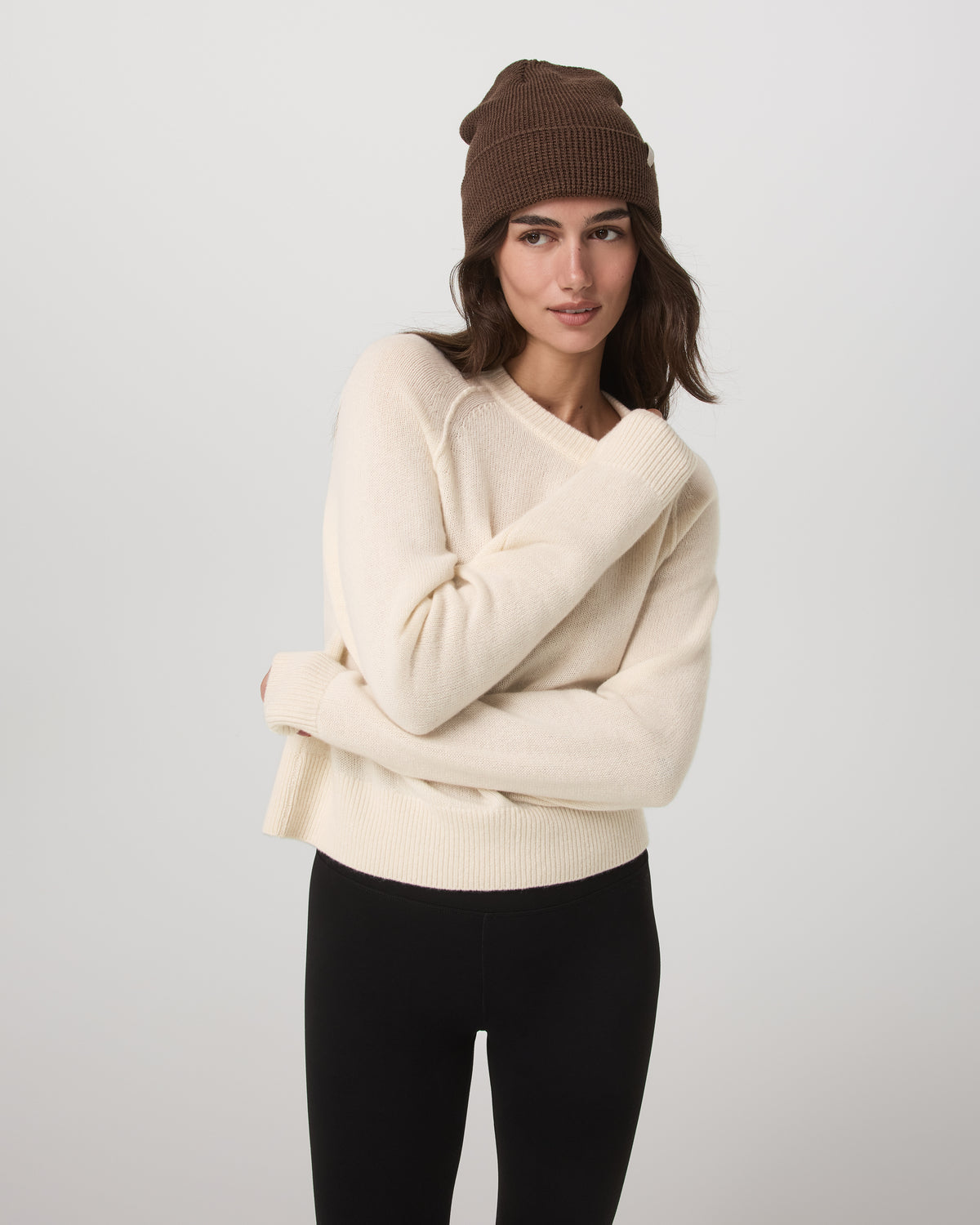 Women Vuori Émilie Cashmere Crew Women's Porcelain Pullover
