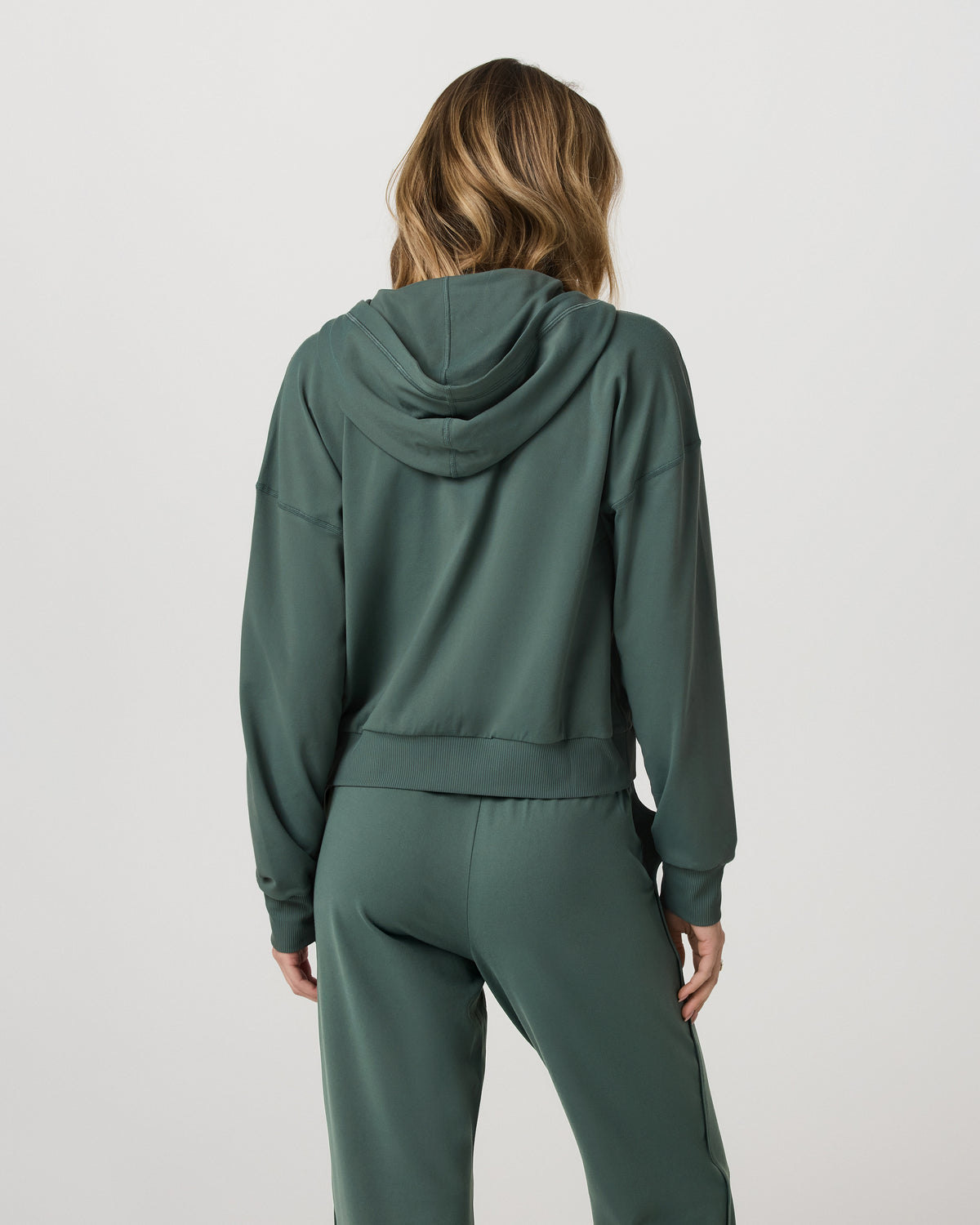 Women|New Vuori Halo Modern Full Zip Hoodie Women's Agate Green Hoodie