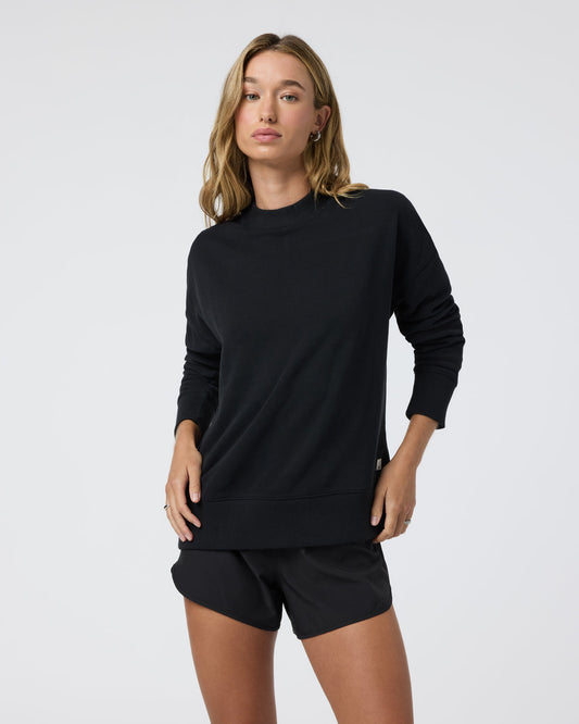 Women Vuori Sedona Weekender Crew Women's Black Pullover