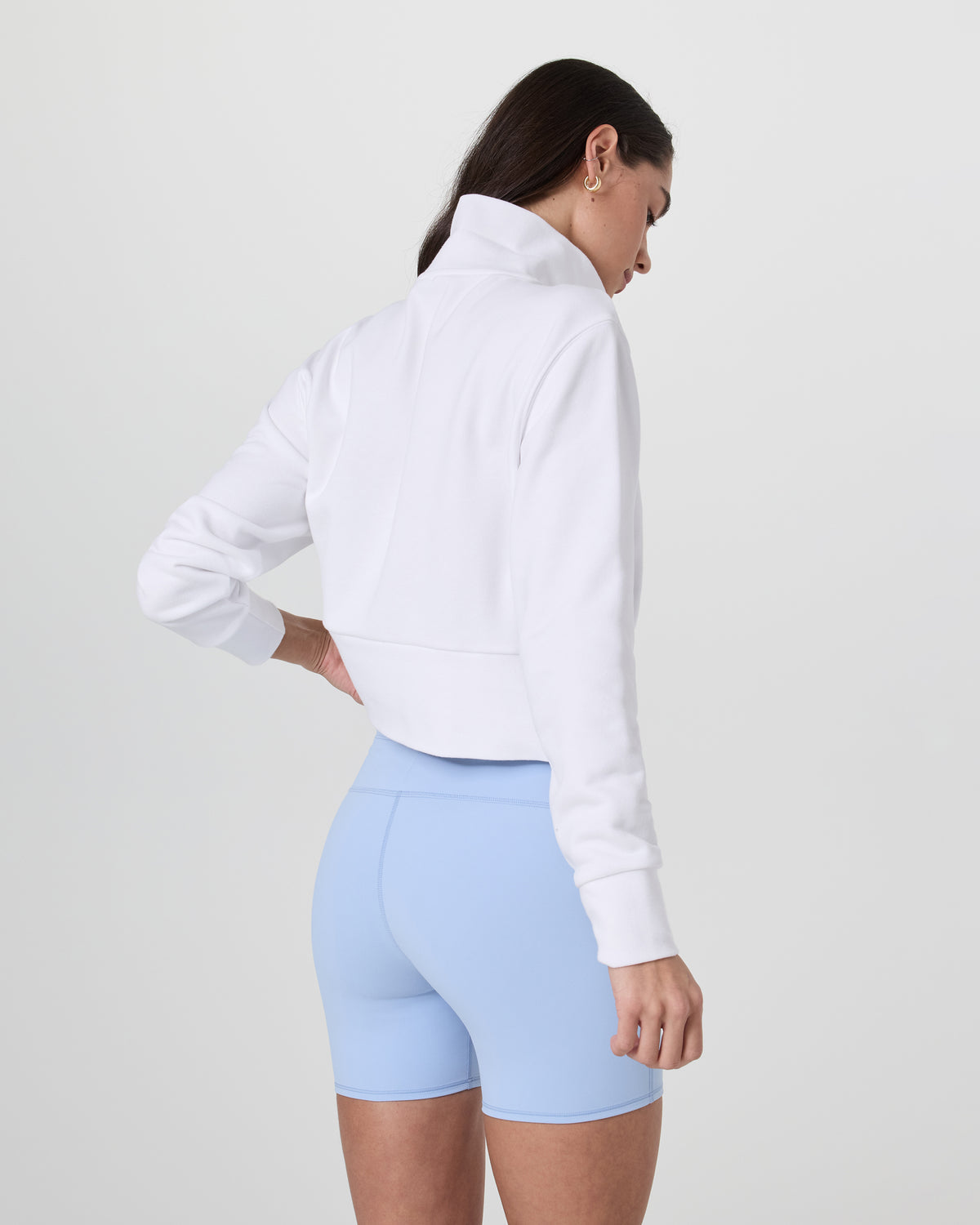 Women Vuori Sedona Cropped Half Zip White