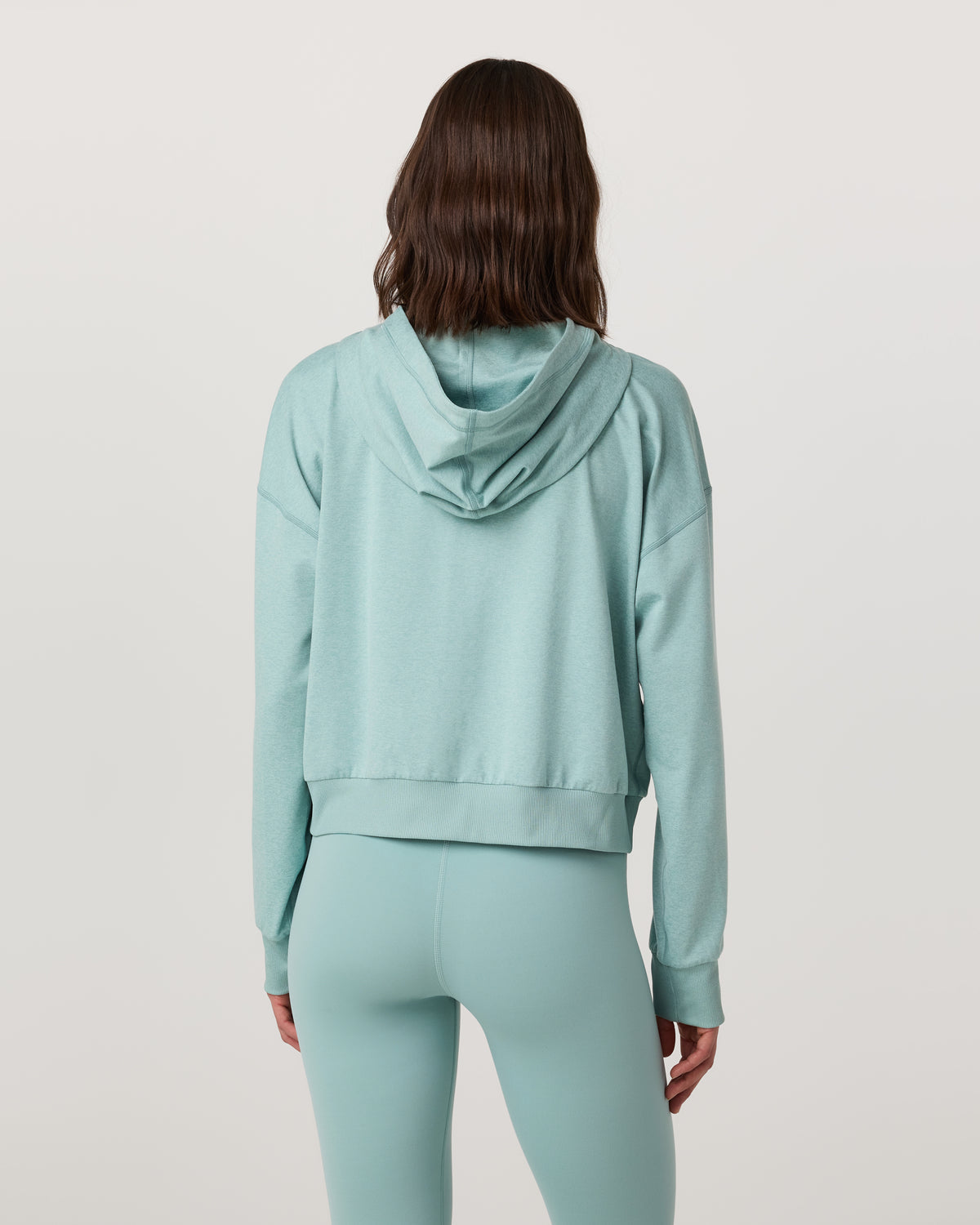 Women Vuori Halo Modern Full Zip Hoodie Sea Spray Heather