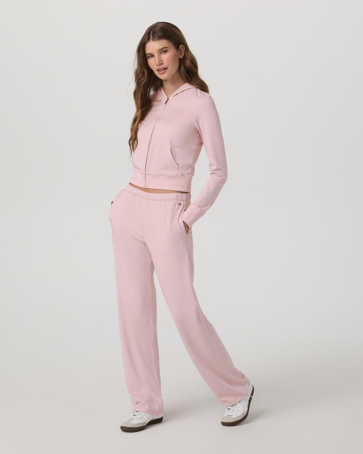 Women Vuori Halo Mini FZ Hoodie Women's Vintage Rose Hoodie