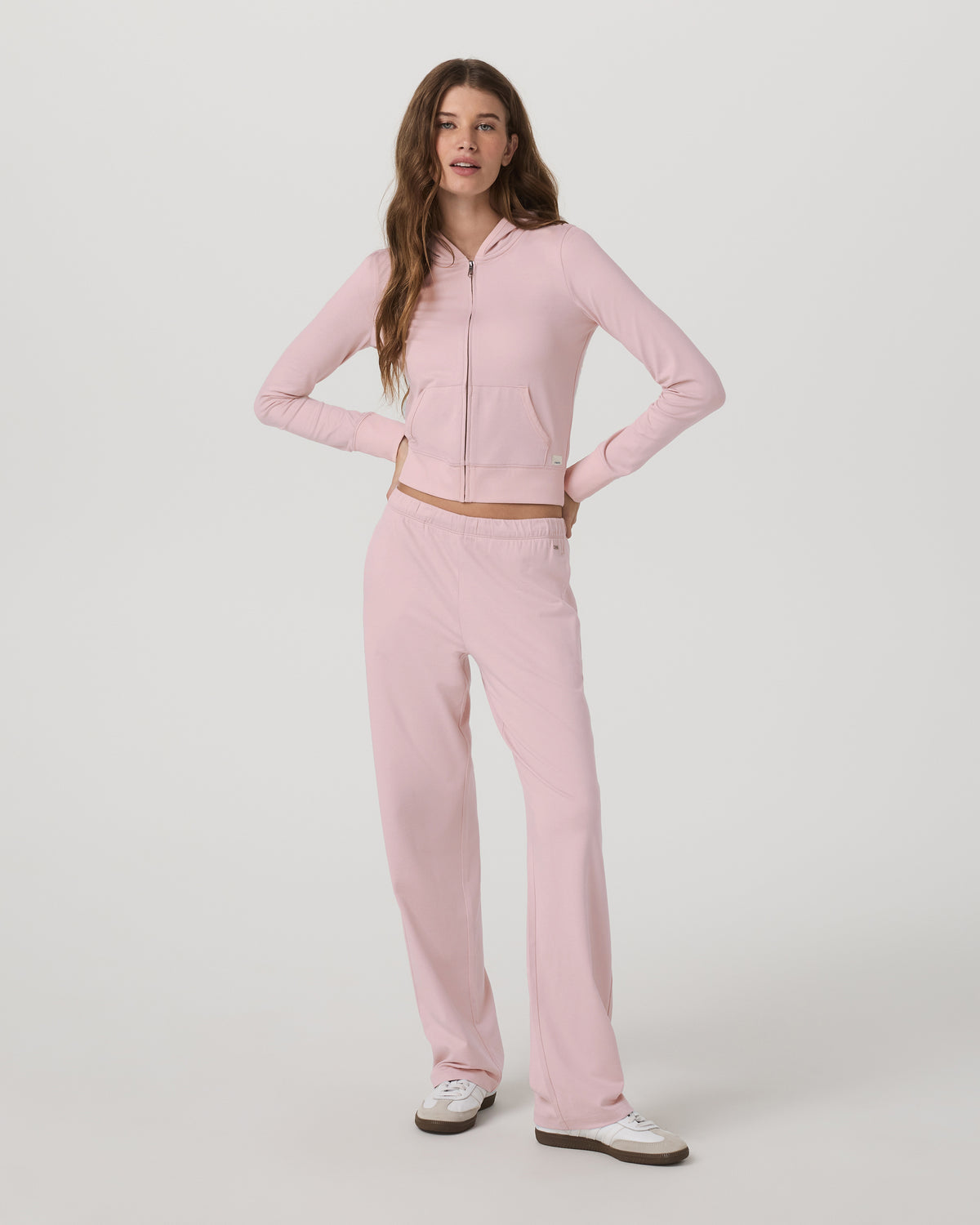Women Vuori Halo Mini FZ Hoodie Women's Vintage Rose Hoodie