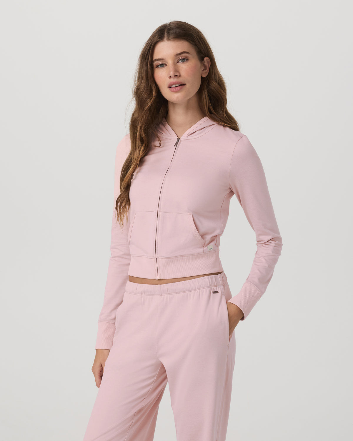Women Vuori Halo Mini FZ Hoodie Women's Vintage Rose Hoodie
