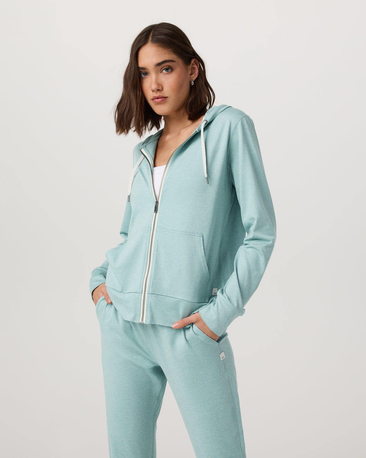 Women Vuori Halo Performance Hoodie 2.0 Sea Spray Heather