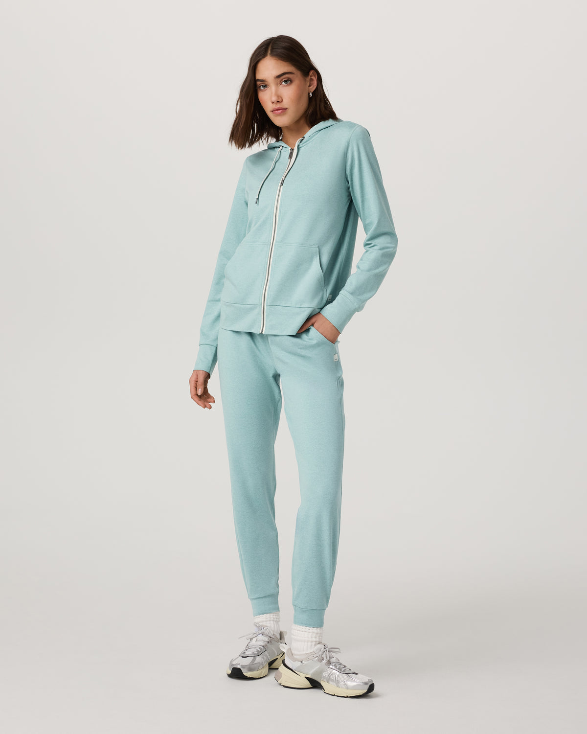 Women Vuori Halo Performance Hoodie 2.0 Sea Spray Heather
