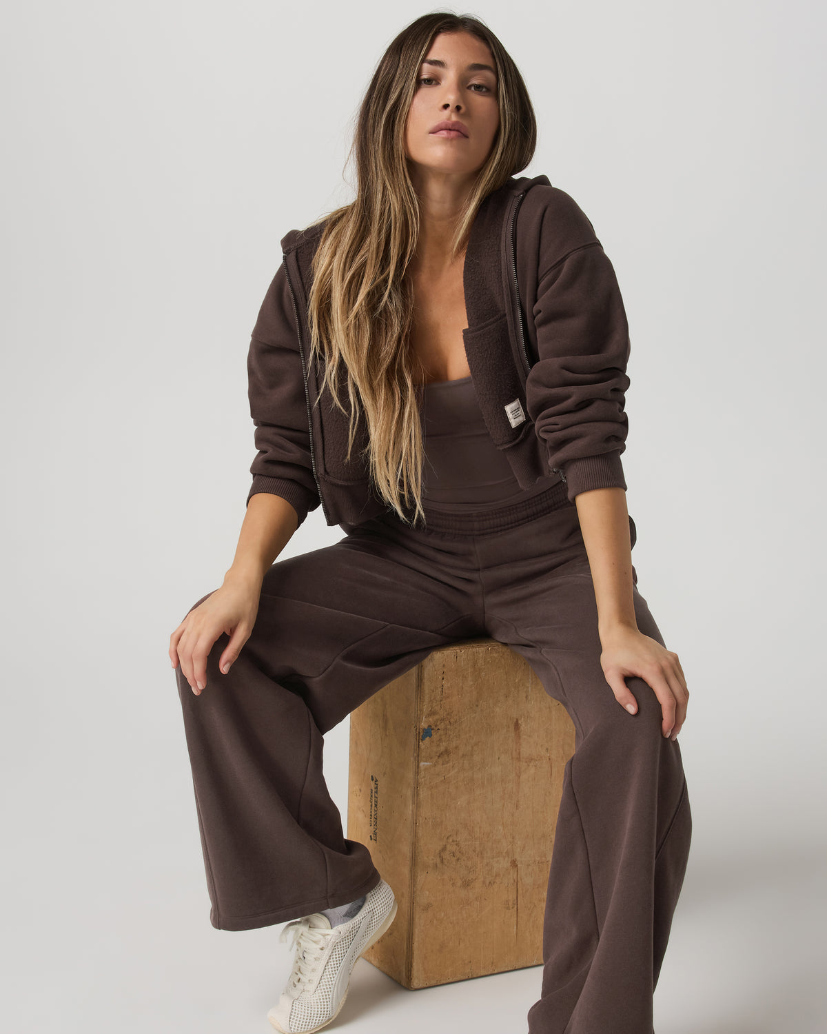 Women Vuori Restore Mini Full Zip Hoodie Women's Java Jacket