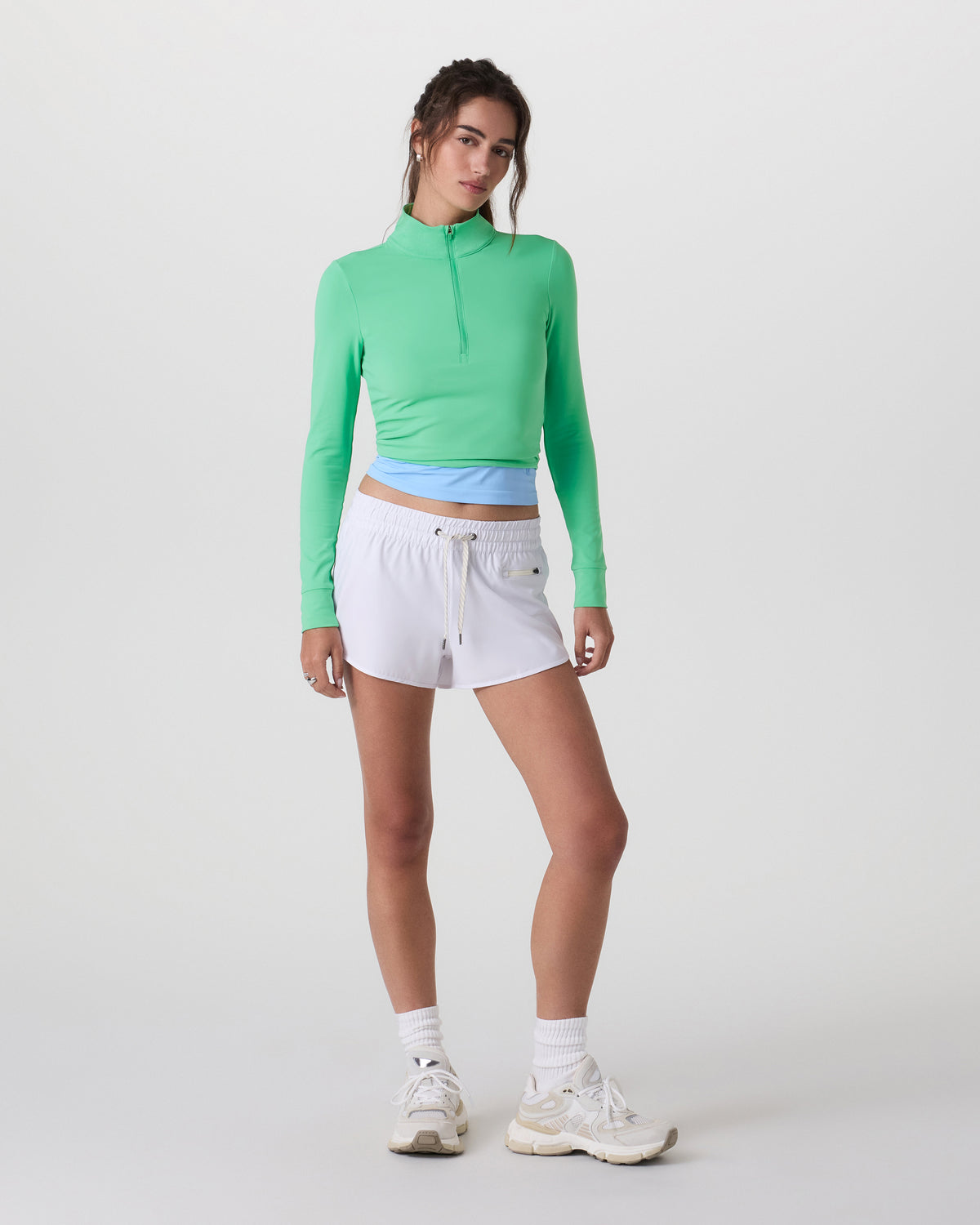 Women Vuori Studio Half Zip Women's Ligh Bergamot Workout Jacket