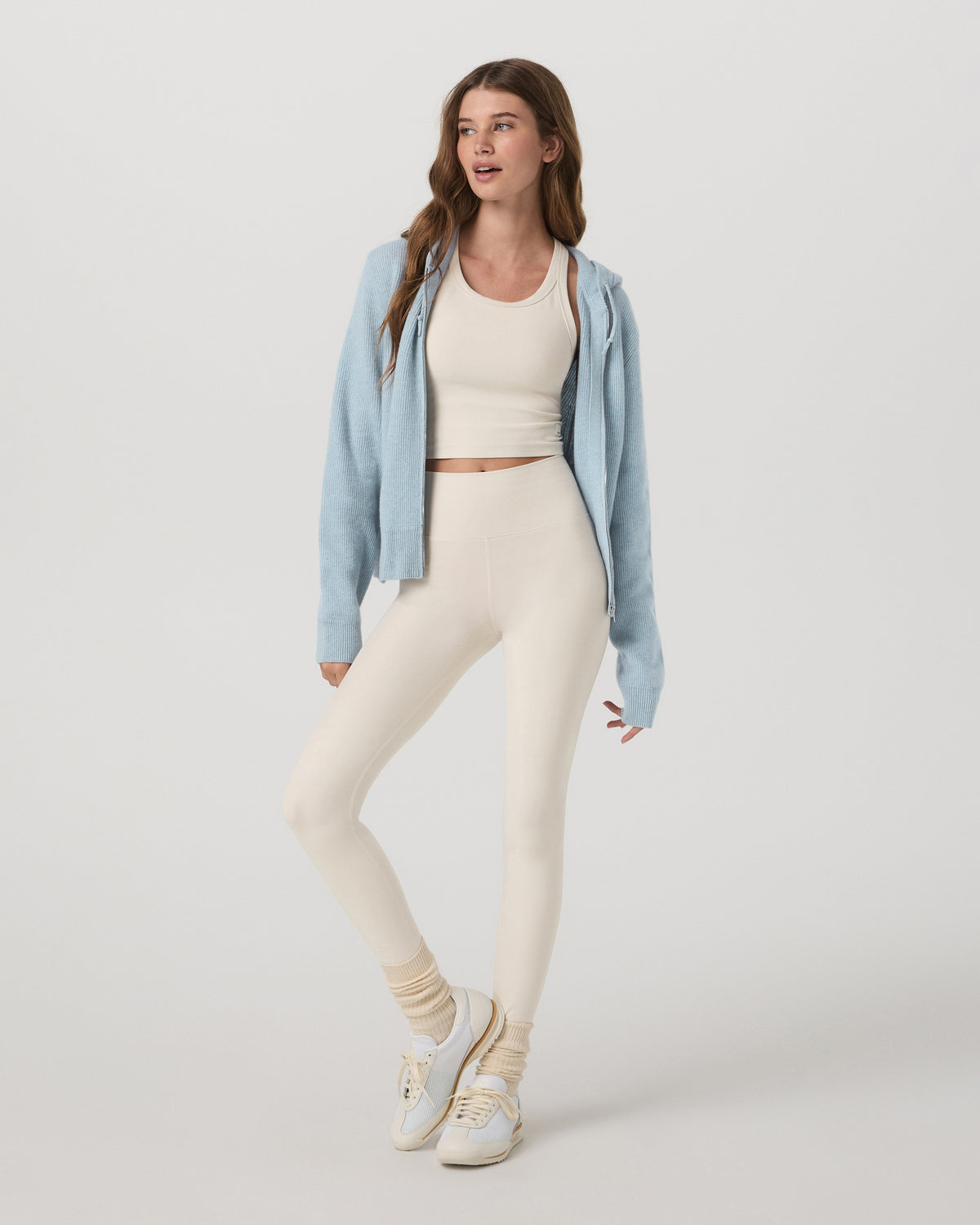 Women Vuori Émilie Cashmere Hoodie Women's Bluebell Zip