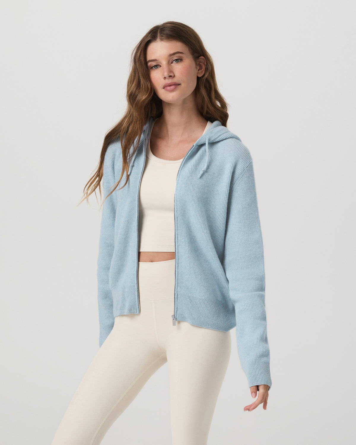 Women Vuori Émilie Cashmere Hoodie Women's Bluebell Zip