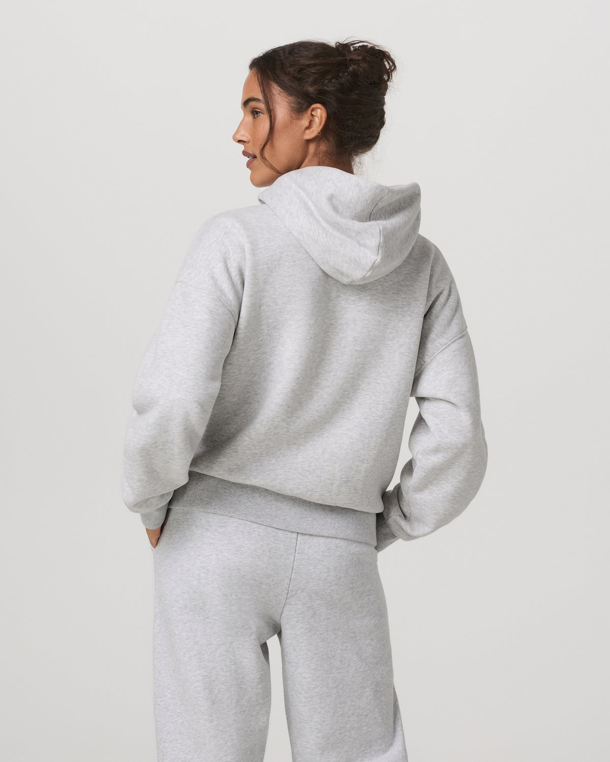 Women Vuori Restore Relaxed Half Zip Hoodie Pale Grey Jacket