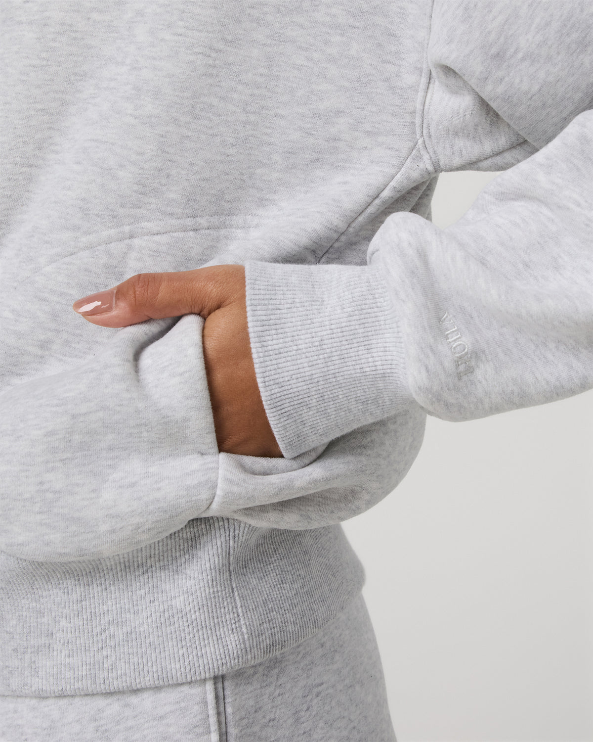 Women Vuori Restore Relaxed Half Zip Hoodie Pale Grey Jacket