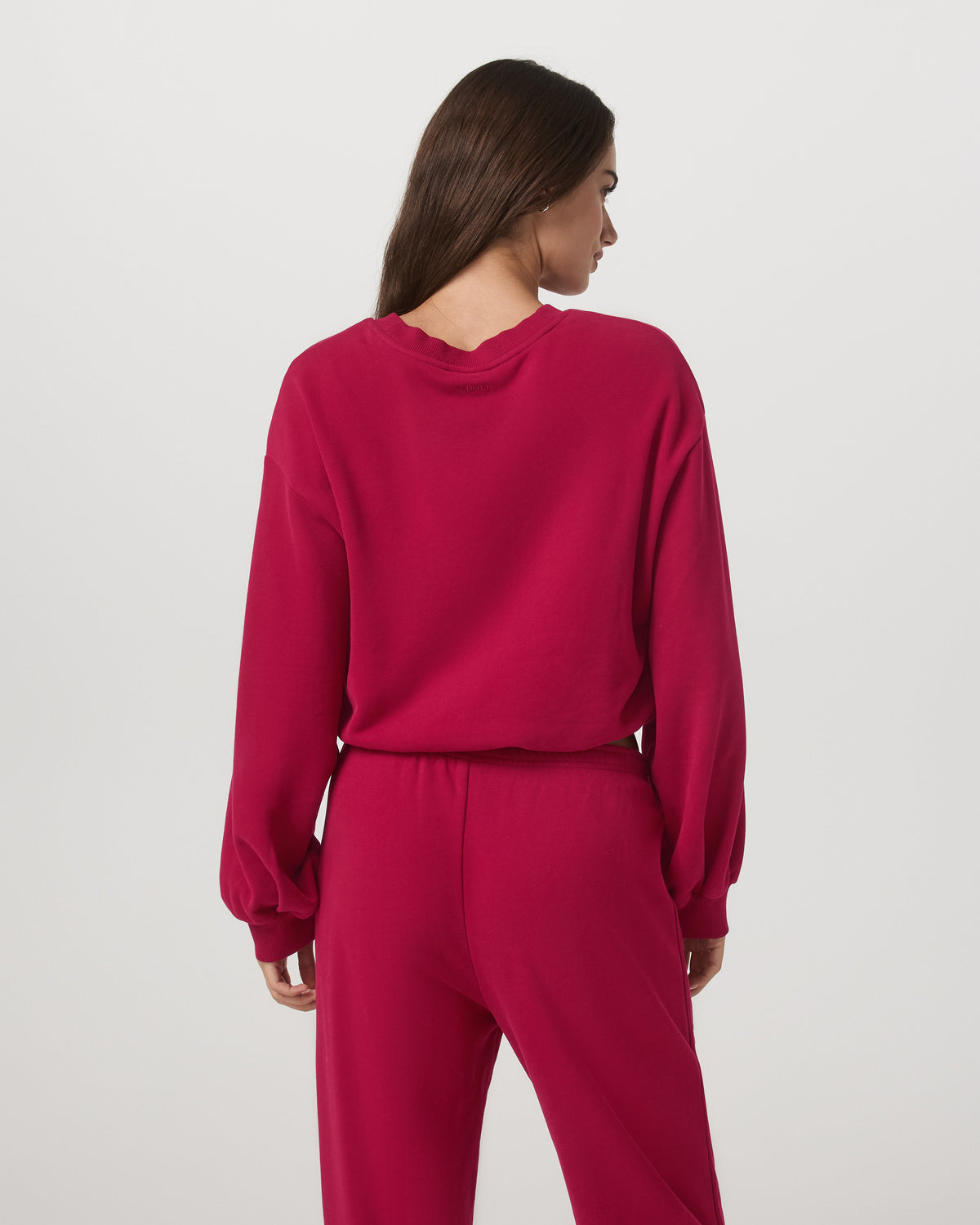 Women Vuori Sedona Bubble Crew Women's Strawberry Pullover Crewneck
