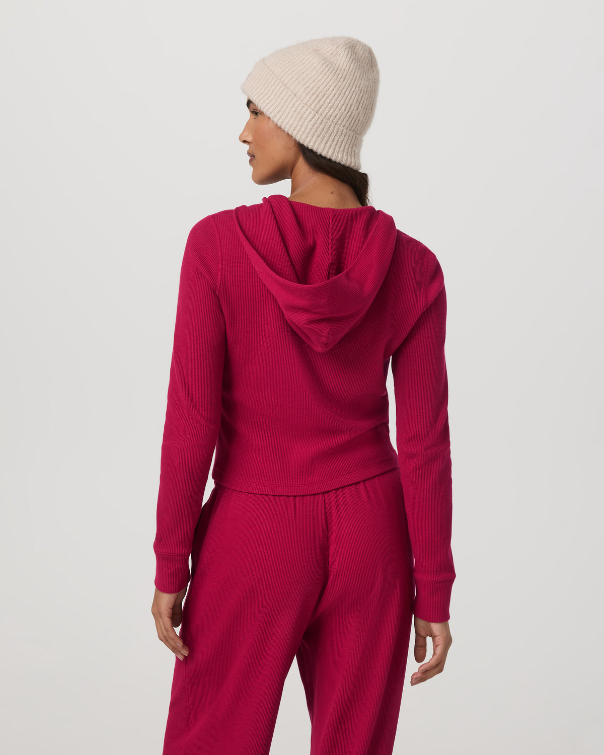 Women Vuori Waffle Full Zip Hoodie Women's Strawberry Hoodie