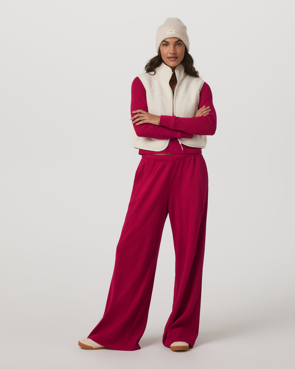 Women Vuori Waffle Full Zip Hoodie Women's Strawberry Hoodie