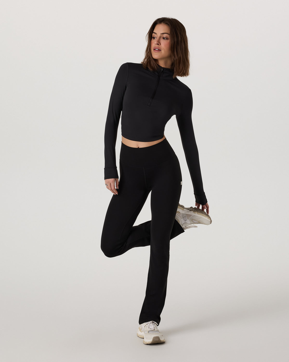 Women Vuori Studio Half Zip Women's Black Workout Jacket