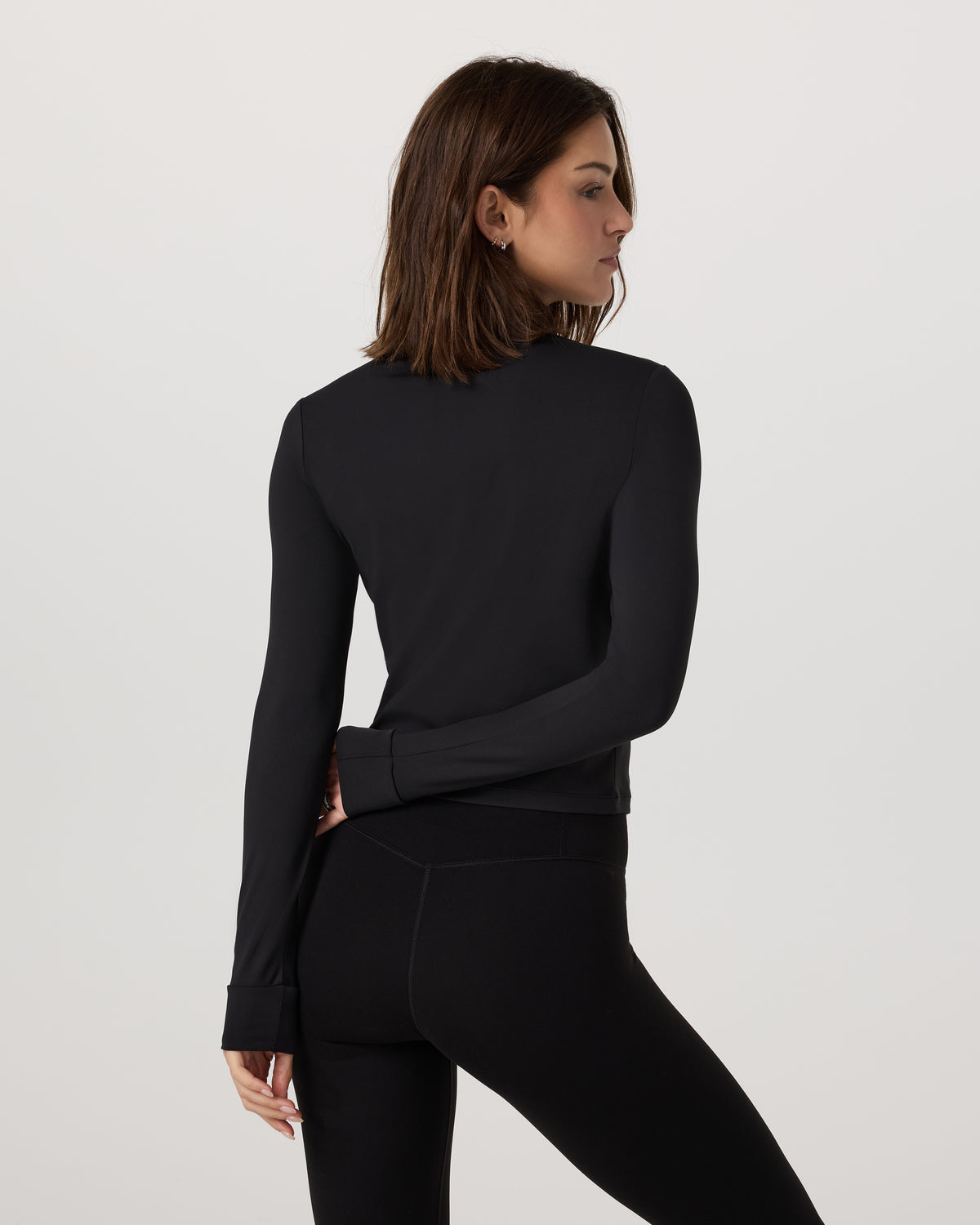Women Vuori Studio Half Zip Women's Black Workout Jacket