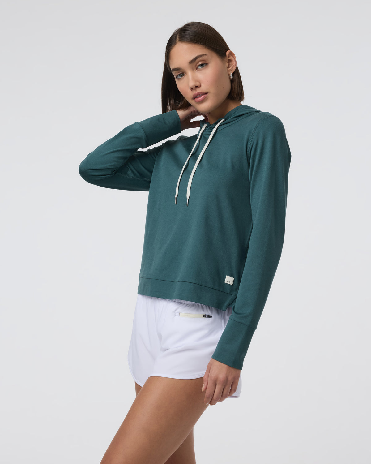 Women Vuori Halo Essential Hoodie Moss Heather Pullover
