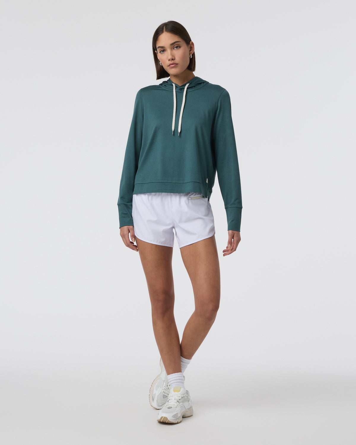 Women Vuori Halo Essential Hoodie Moss Heather Pullover