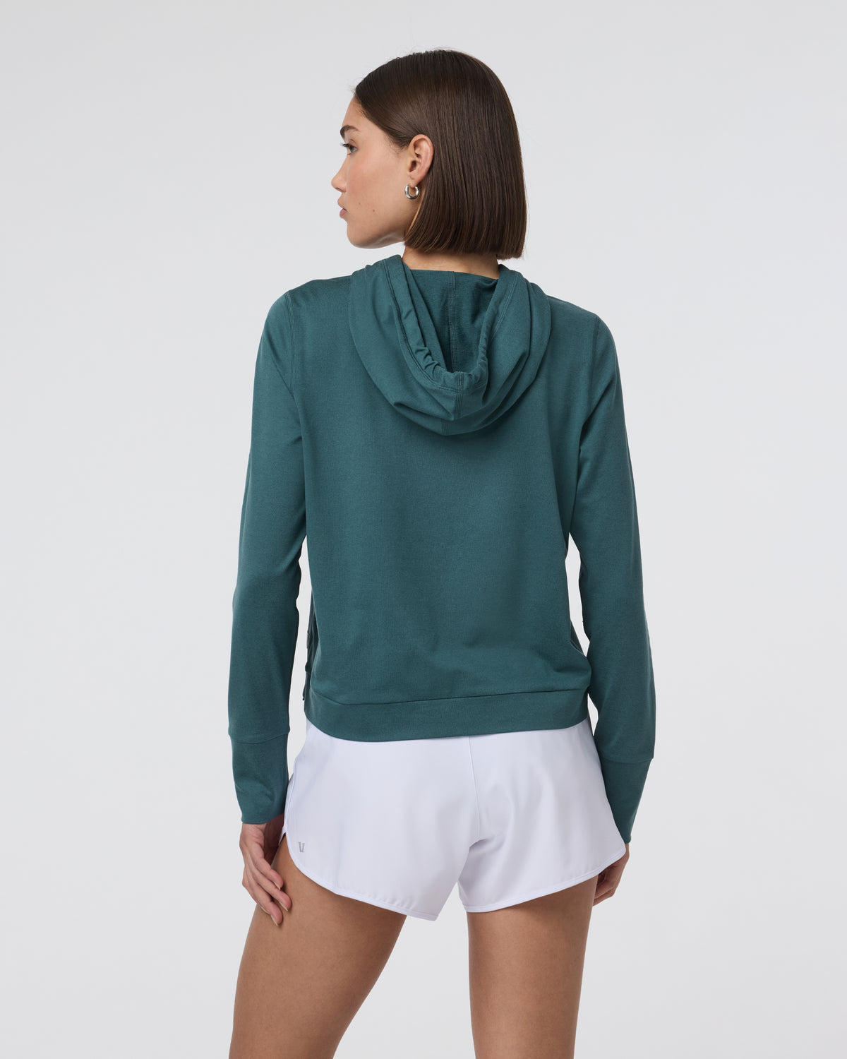 Women Vuori Halo Essential Hoodie Moss Heather Pullover