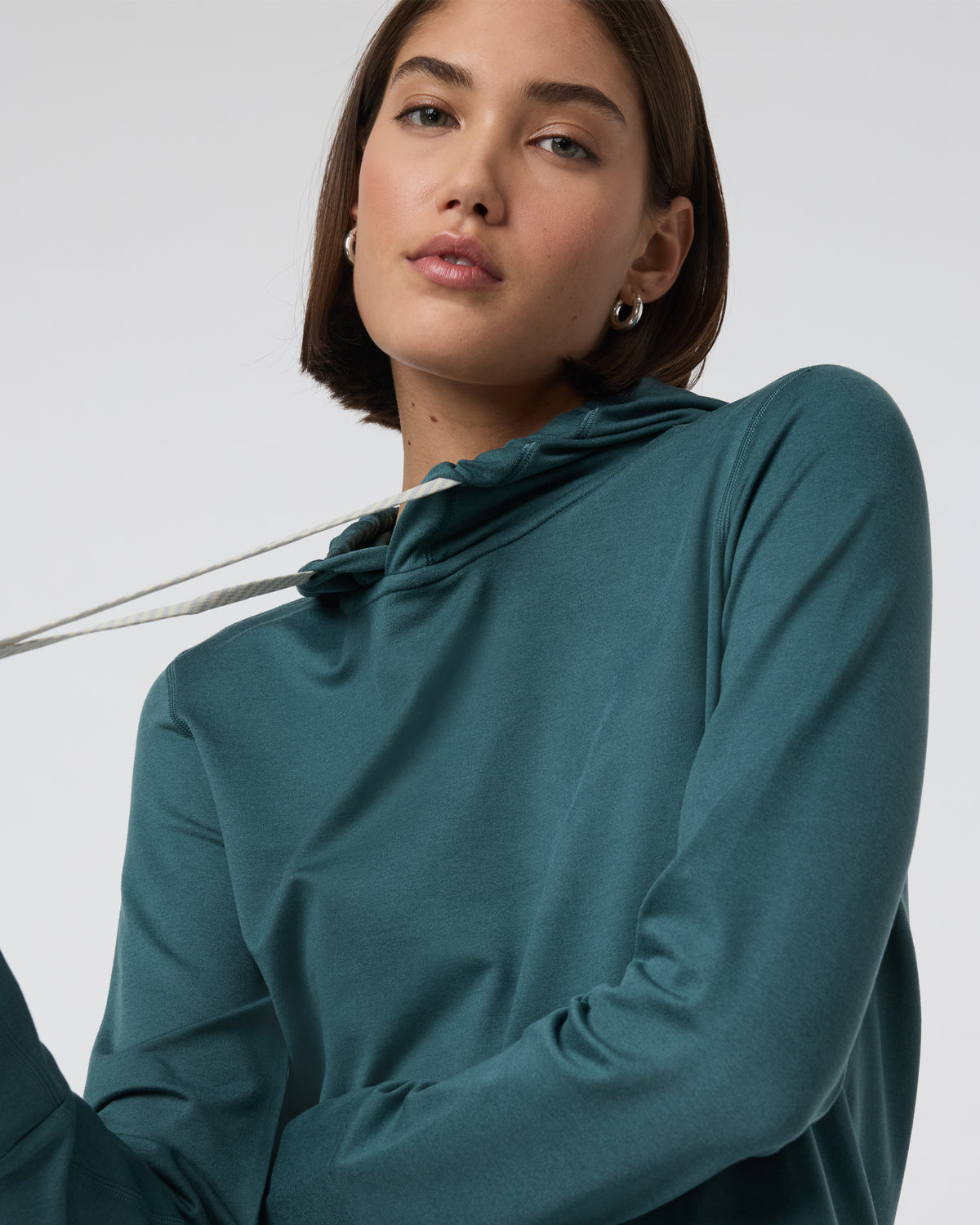 Women Vuori Halo Essential Hoodie Moss Heather Pullover
