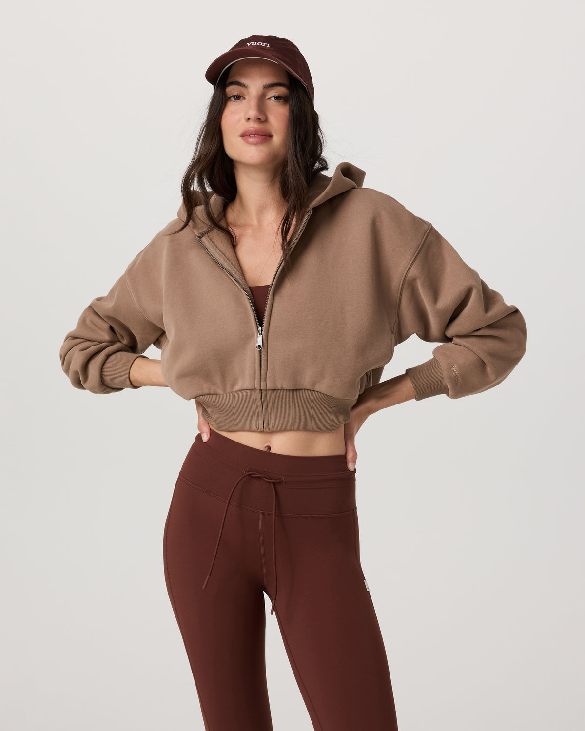 Women Vuori Restore Mini Full Zip Hoodie Women's Nutmeg Jacket