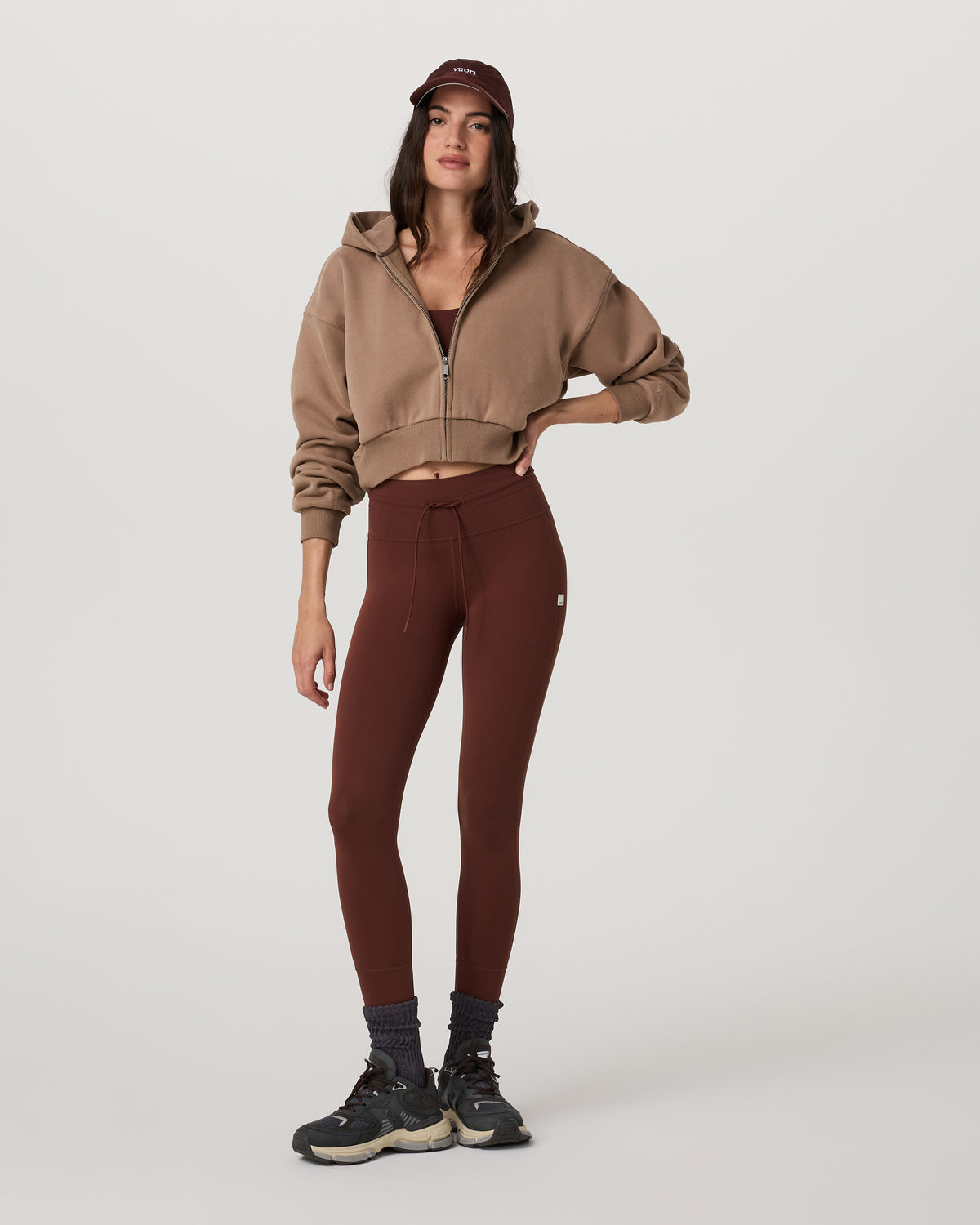 Women Vuori Restore Mini Full Zip Hoodie Women's Nutmeg Jacket