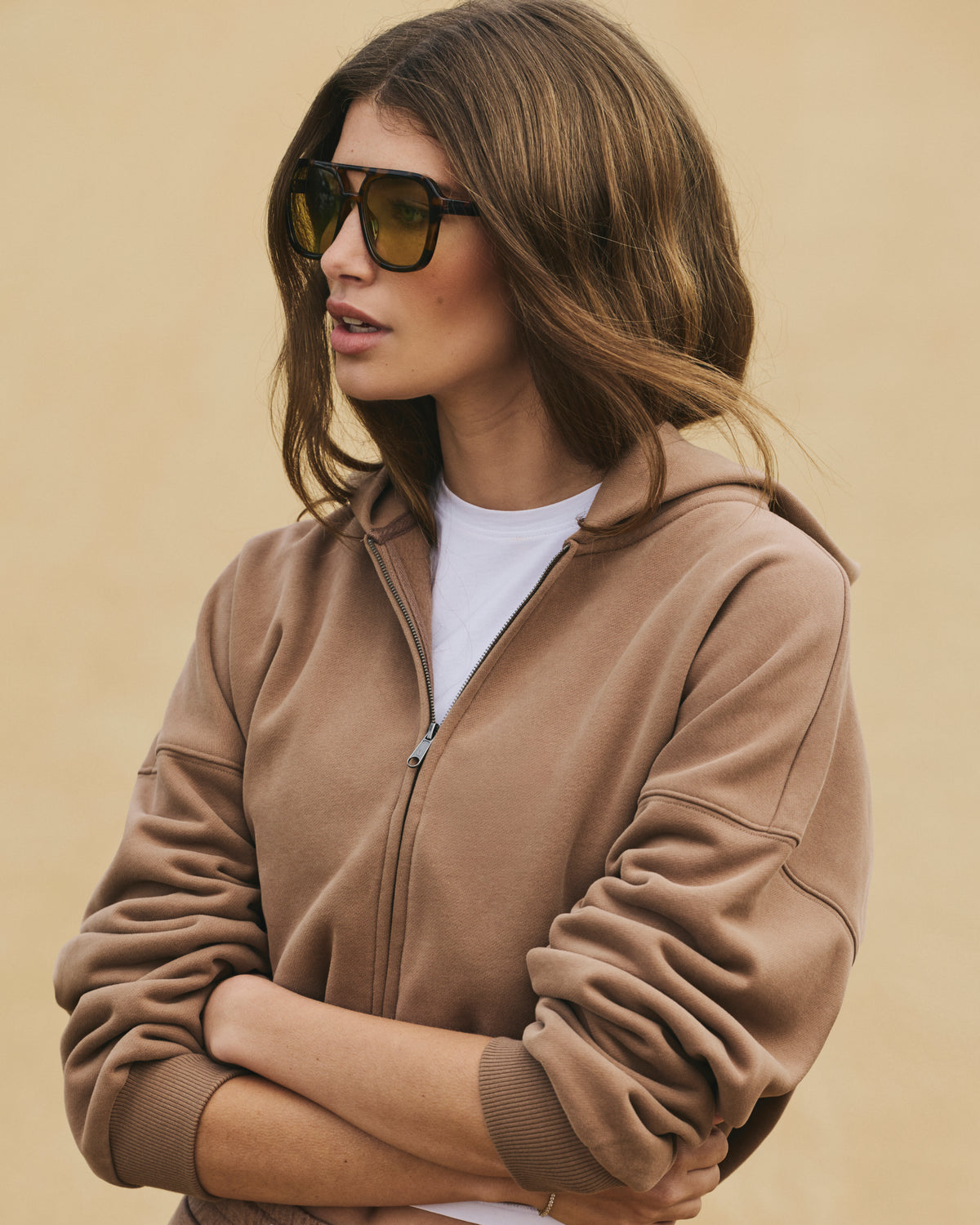 Women Vuori Restore Mini Full Zip Hoodie Women's Nutmeg Jacket