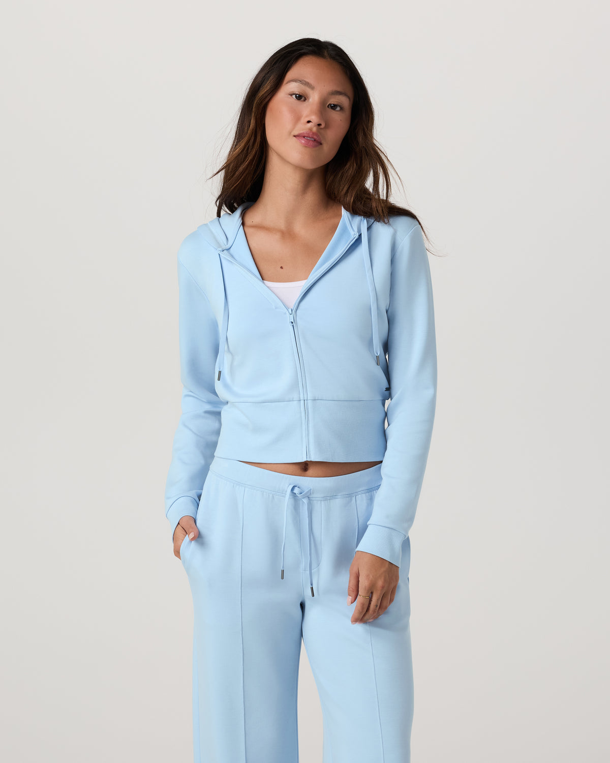 Women Vuori Compose Full Zip Hoodie Women's Crystal Blue Jacket