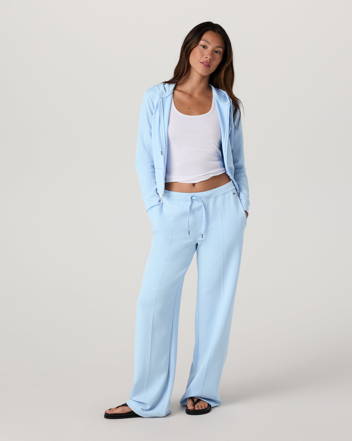 Women Vuori Compose Full Zip Hoodie Women's Crystal Blue Jacket