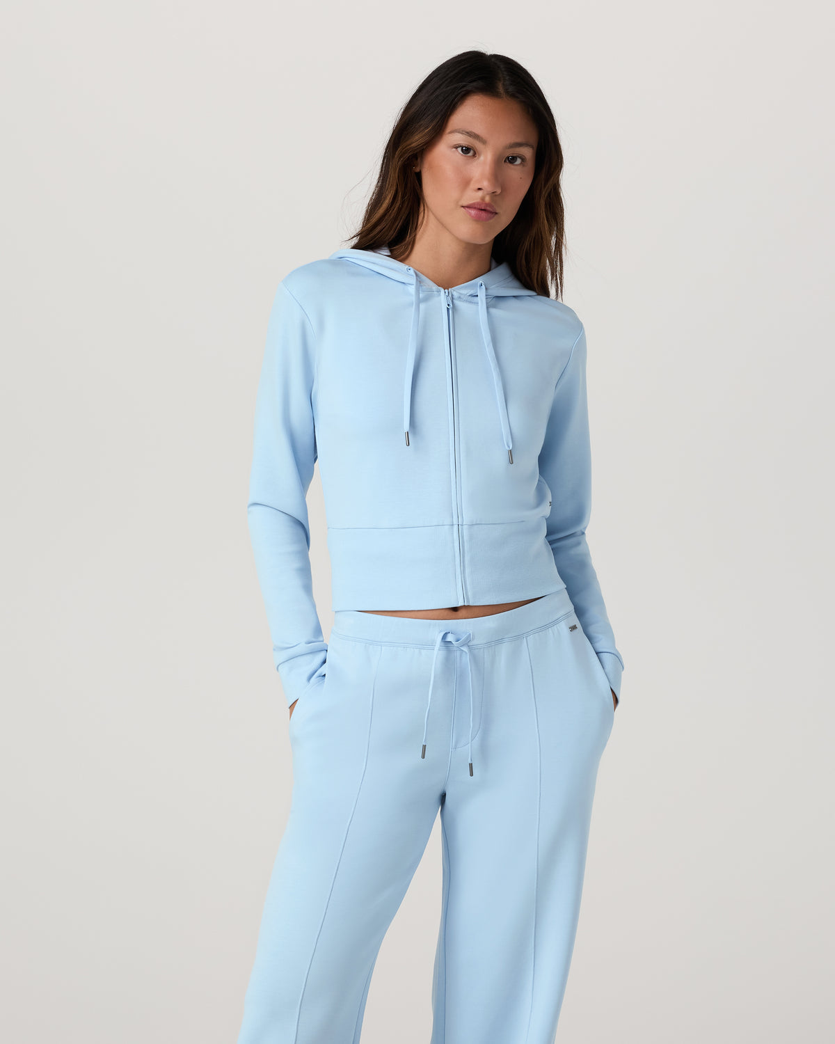 Women Vuori Compose Full Zip Hoodie Women's Crystal Blue Jacket